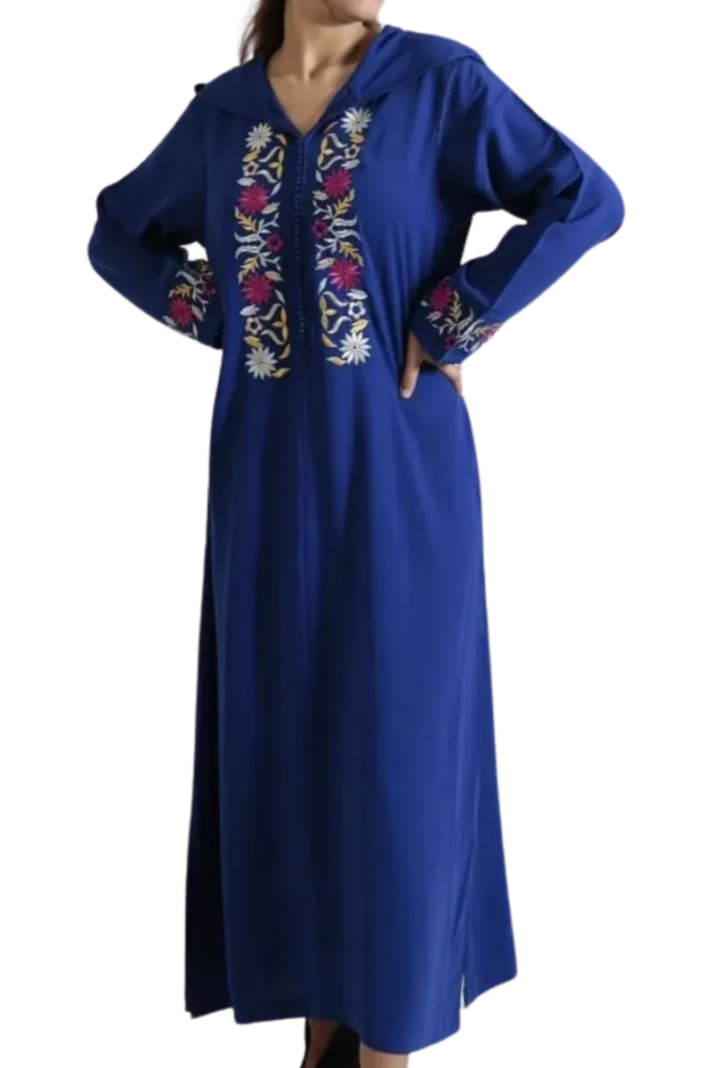 جلابة كربب مغربية مطروزة للنساء