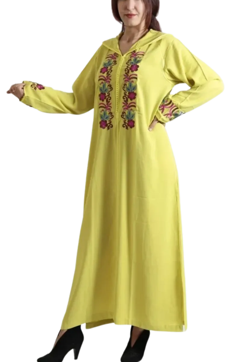 جلابة كربب مغربية مطروزة للنساء