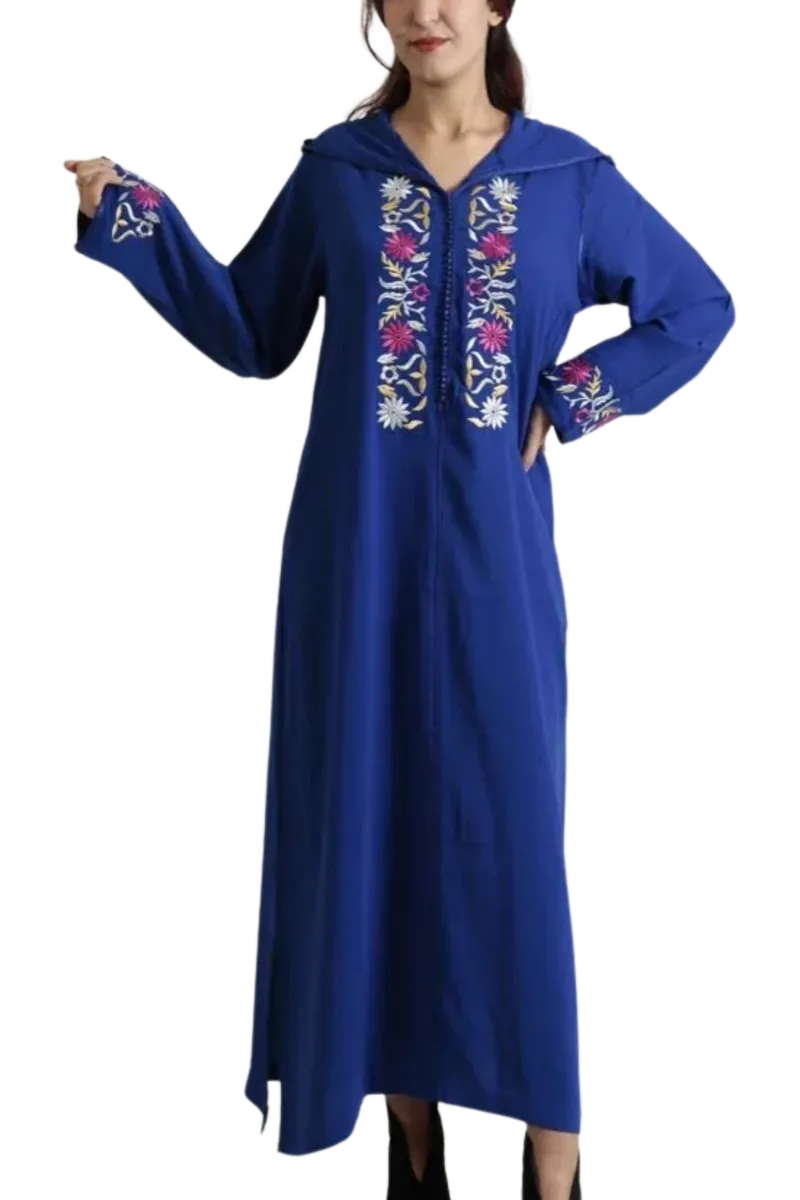 جلابة كربب مغربية مطروزة للنساء